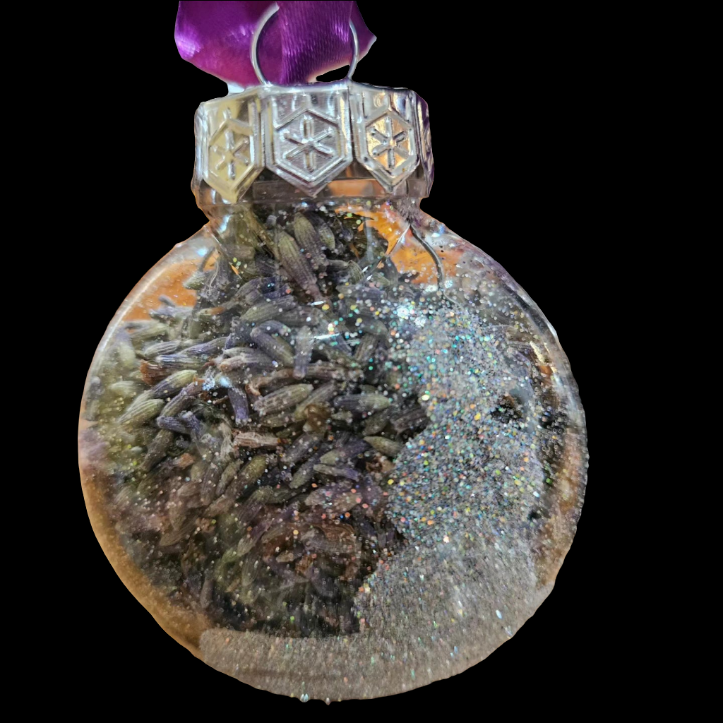 Lavender filled Christmas ornament